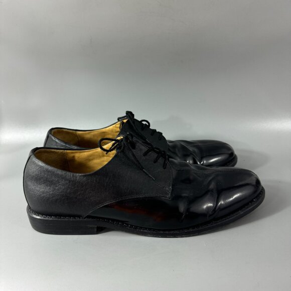 Tauer & Johnson Two-tone Black Leather Men's Derby Dress Shoes, Size 12 E - Picture 2 of 14